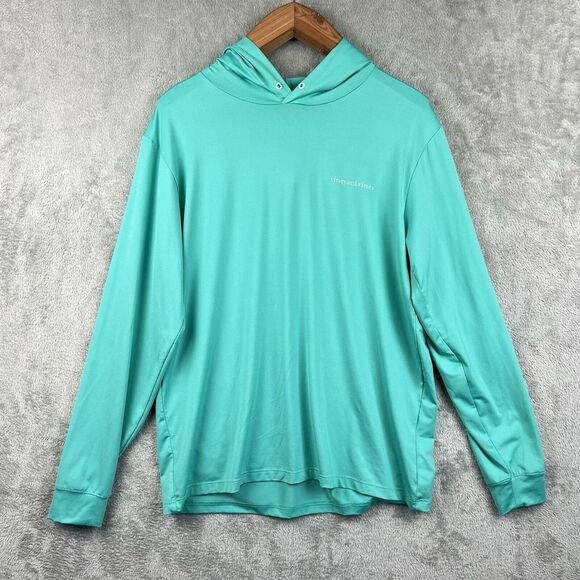 Vineyard Vines Other - Vineyard Vines Performance Long Sleeve Hooded Shirt‎ Mens M Turquoise Casual
